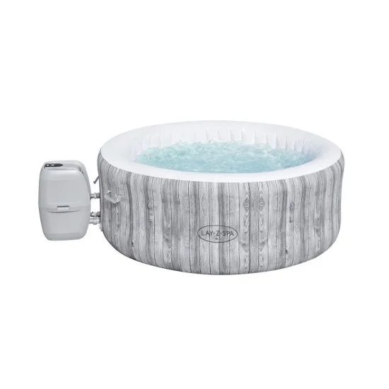 Bestway veggie air jet 4 inflatable jacuzzi with white wood design
